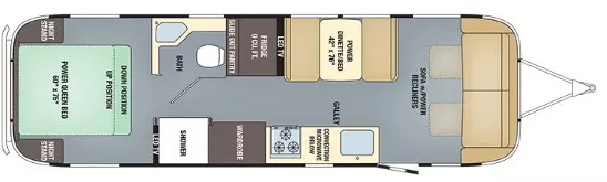 31' 2004 Airstream Classic 30 Floorplan