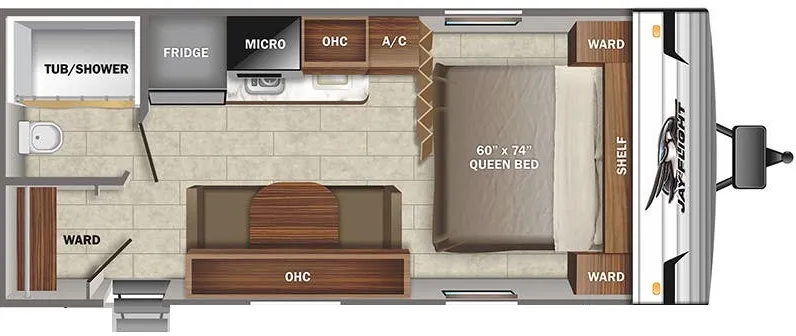 21' 2022 Jayco Jay Flight 195RB Floorplan