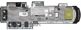 43' 2023 Heartland Milestone 377MB w/5 Slides - Bunk House Floorplan