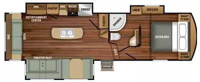 31' 2018 Starcraft Telluride 292RLS w/3 Slides Floorplan
