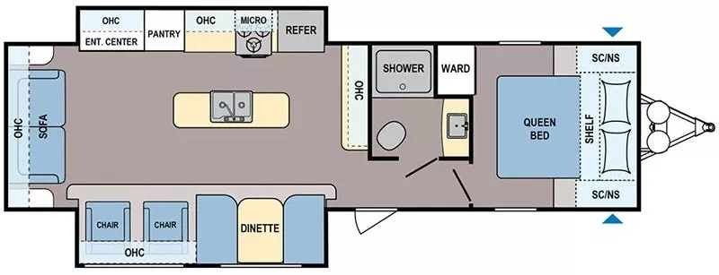 34' 2020 Dutchmen Coleman Lite 2955RL w/2 Slides Floorplan
