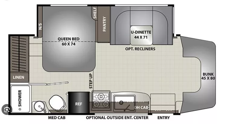 24' 2023 Forest River Coachmen Prism Select 24FS w/Slide Floorplan