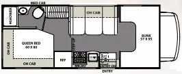 23' 2021 Coachmen Freelander 21QB Floorplan