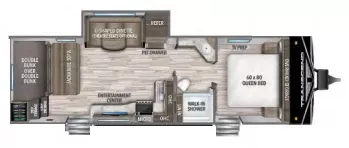 32' 2022 Grand Design Transcend Xplor 265BH w/Slide - Bunk House Floorplan