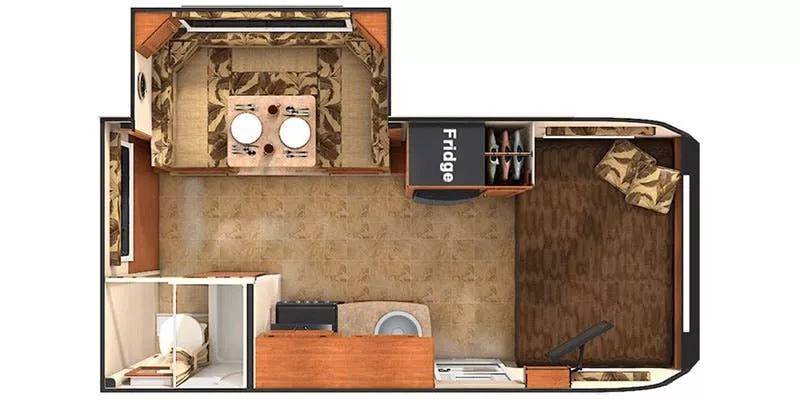 20' 2016 Lance 1575 w/Slide Floorplan