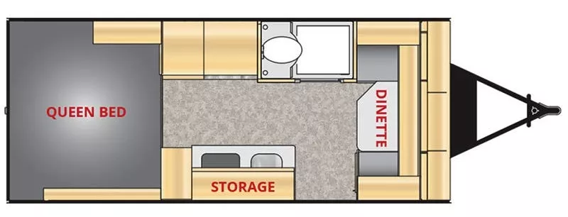 21' 2019 Liberty Outdoors Little Guy MAX Floorplan