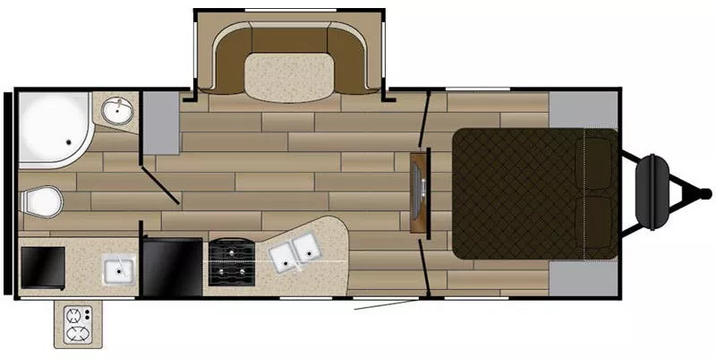 26' 2018 Cruiser RV Mpg Ultra Lite 2250RB w/Slide Floorplan