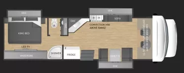 34' 2026 Nexus Ghost 34DS w/3 Slides Floorplan