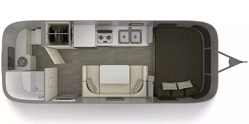 22' 2019 Airstream Bambi Sport 22FB Floorplan