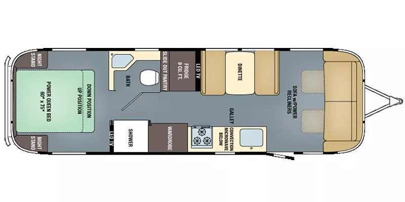 31' 2016 Airstream Classic 30 Floorplan