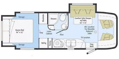 25' 2014 Winnebago View 24G Floorplan