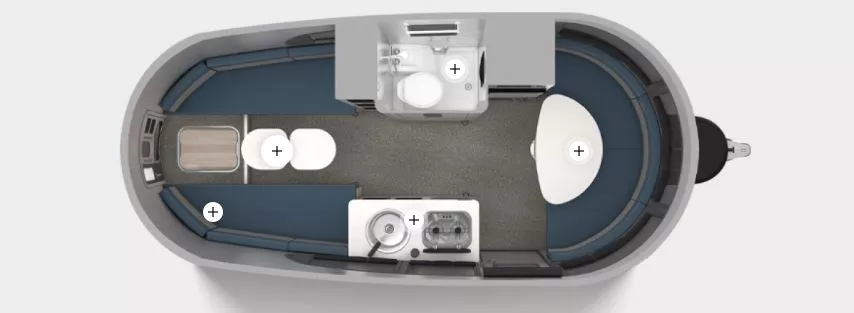 20' 2022 Airstream Basecamp 20X Floorplan