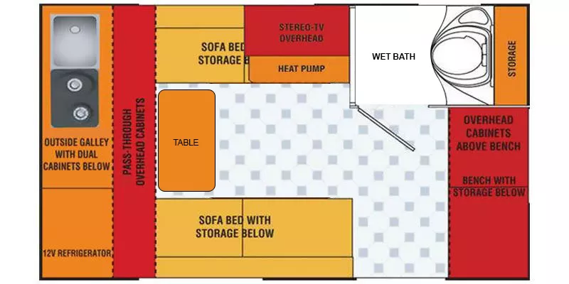 15' 2014 Little Guy T@B Cs-S Wet Bath BASIC Floorplan