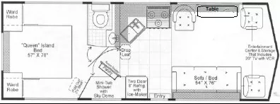 30' 2006 Lazy Daze 30 IB Floorplan