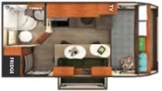 19' 2019 Lance 1475 w/Slide Floorplan