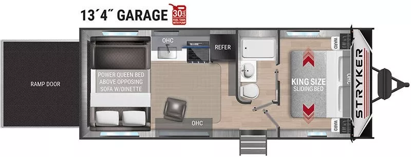 27' 2023 Cruiser RV Stryker ST2313 w/Generator  - Toy Hauler Floorplan