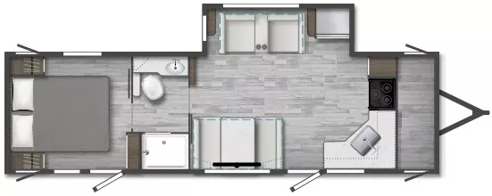 32' 2024 Winnebago Access 28FK w/Slide Floorplan