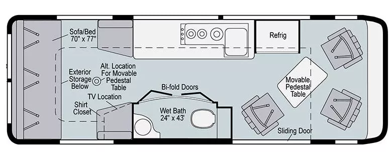 24' 2022 Winnebago Era 4x4 70B Floorplan