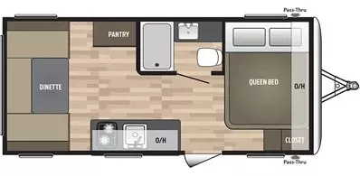 22' 2020 Keystone Springdale 1750RD Floorplan