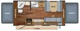 23' 2018 Jayco Jay Feather X19H Floorplan