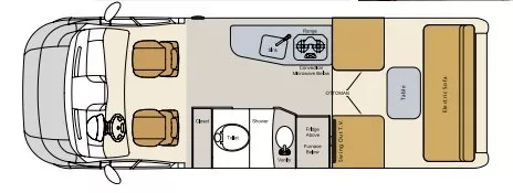 20' 2016 Pleasure-Way Pleasure Way LEXOR TS Floorplan