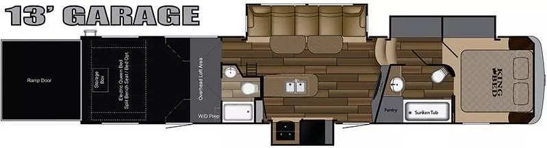 44' 2017 Cruiser RV Boss 42-13TB w/3 Slides & Generator  - Toy Hauler - Bunk House Floorplan