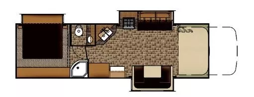 34' 2015 Nexus Ghost 34G w/3 Slides Floorplan