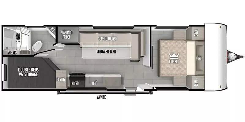 30' 2025 Forest River Salem Fsx 266BHLE - Bunk House Floorplan