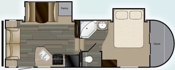 29' 2016 Heartland Sundance Xlt 267RL w/2 Slides Floorplan