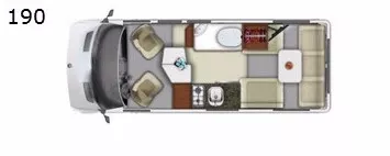 21' 2011 Roadtrek Popular 190 Floorplan