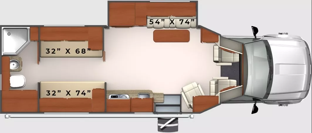 28' 2018 Phoenix USA Phoenix Cruiser 2552 w/Slide Floorplan