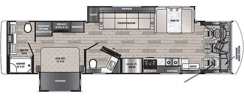 36' 2023 Forest River Georgetown Gt7 36D w/2 Slides Floorplan