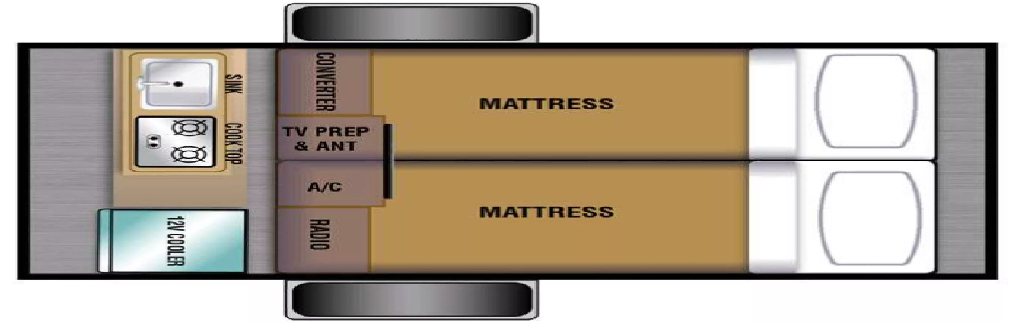 20' 2020 Forest River Rockwood Premier 214A HW Floorplan
