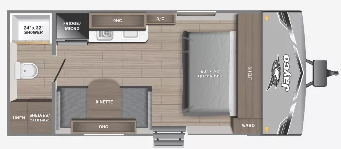 22' 2025 Jayco Jay Flight Slx Sport Ed 170FQ Floorplan
