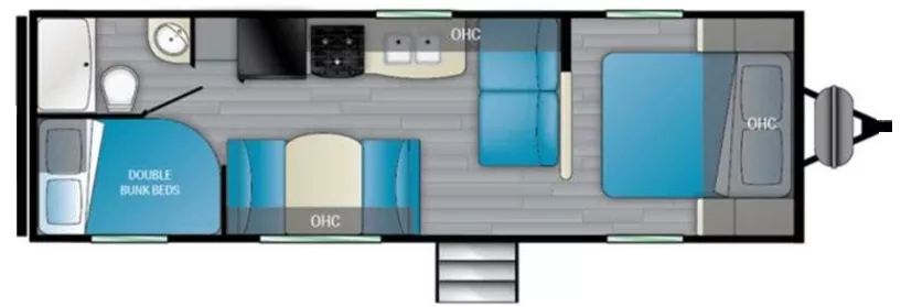 29' 2022 Heartland Trail Runner 25JM - Bunk House Floorplan