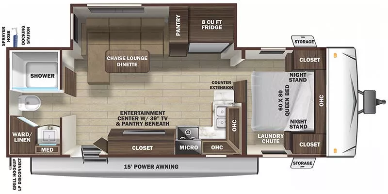 26' 2021 Highland RV Mesa Ridge Lite 2102RB w/Slide Floorplan