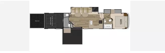 44' 2018 Heartland Road Warrior 427 w/2 Slides & Generator Floorplan