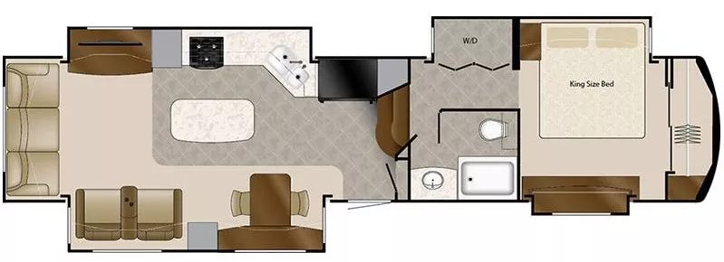 42' 2017 Drv Mobile Suites 40KSSB4 w/4 Slides Floorplan