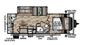 28' 2022 Venture RV Sporttrek 251VRK w/Slide Floorplan