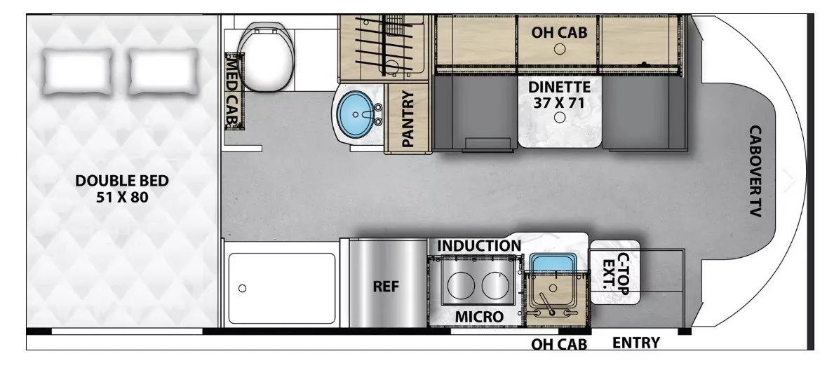 24' 2024 Coachmen Cross Trail Ev 20XG Floorplan