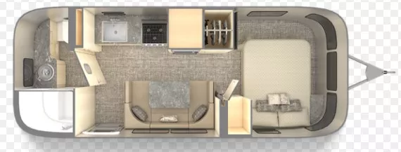 24' 2023 Airstream Flying Cloud 23FB Floorplan