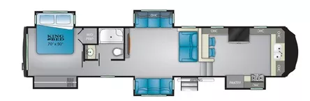 42' 2020 Heartland Bighorn 3995FK w/4 Slides Floorplan