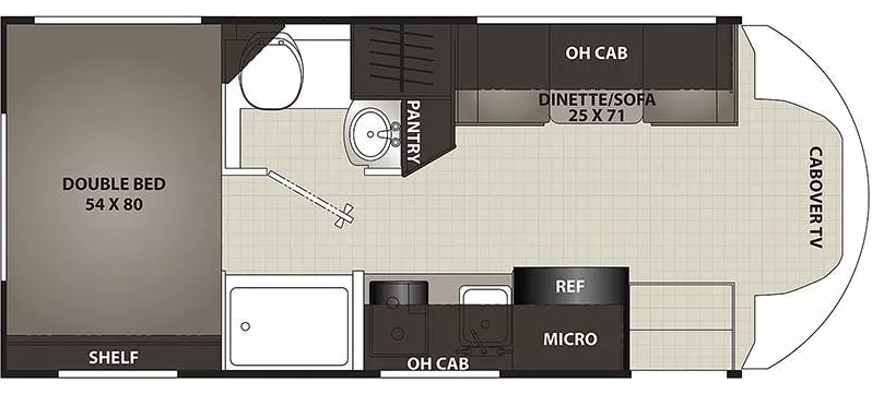 24' 2023 Forest River Coachmen Cross Trail Ev 20XG Floorplan