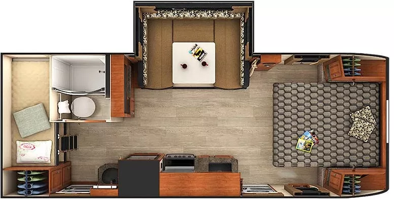 25' 2019 Lance 2185 w/Slide - Bunk House Floorplan