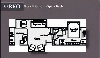 35' 2003 Peterson Industries Excel 33RKO w/3 Slides Floorplan