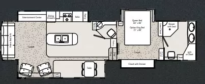 38' 2015 Peterson Industries Winslow 37SDF w/4 Slides Floorplan