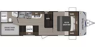 28' 2019 Dutchmen Aspen Trail Le 25BH - Bunk House Floorplan