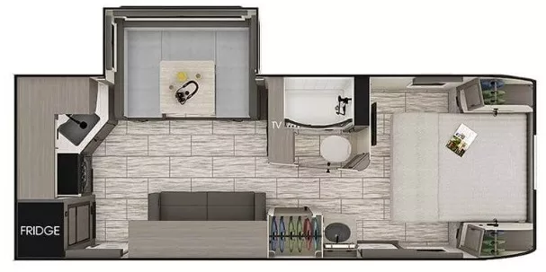 27' 2019 Lance 2285 w/Slide Floorplan