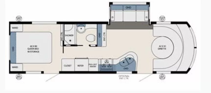 31' 2013 Forest River Aviator WRIGHT FLYER w/Slide Floorplan