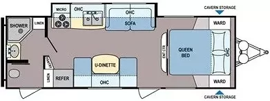 29' 2015 Dutchmen Coleman 249RB w/Slide Floorplan